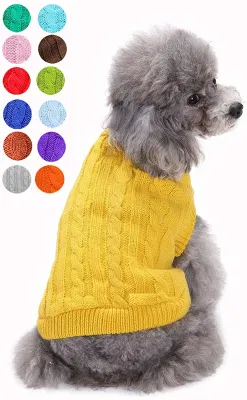 세련되고 심플한 따뜻한 강아지 스웨터 애완 동물 제품
